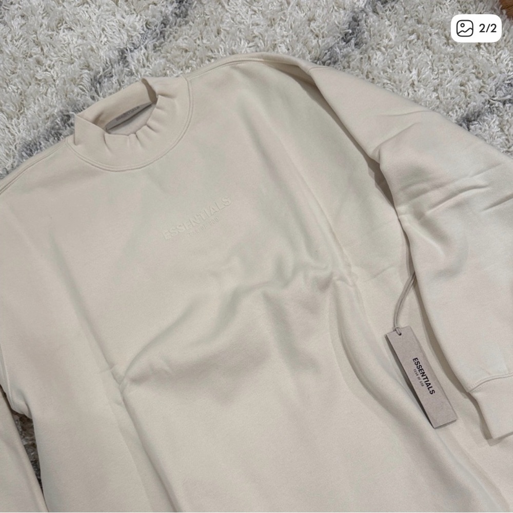 Essentials Men's Turtleneck Sweater in Egg Shell